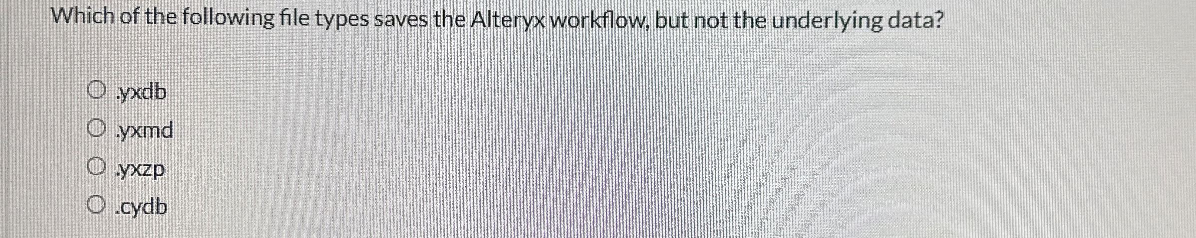 Which of the following file types saves the