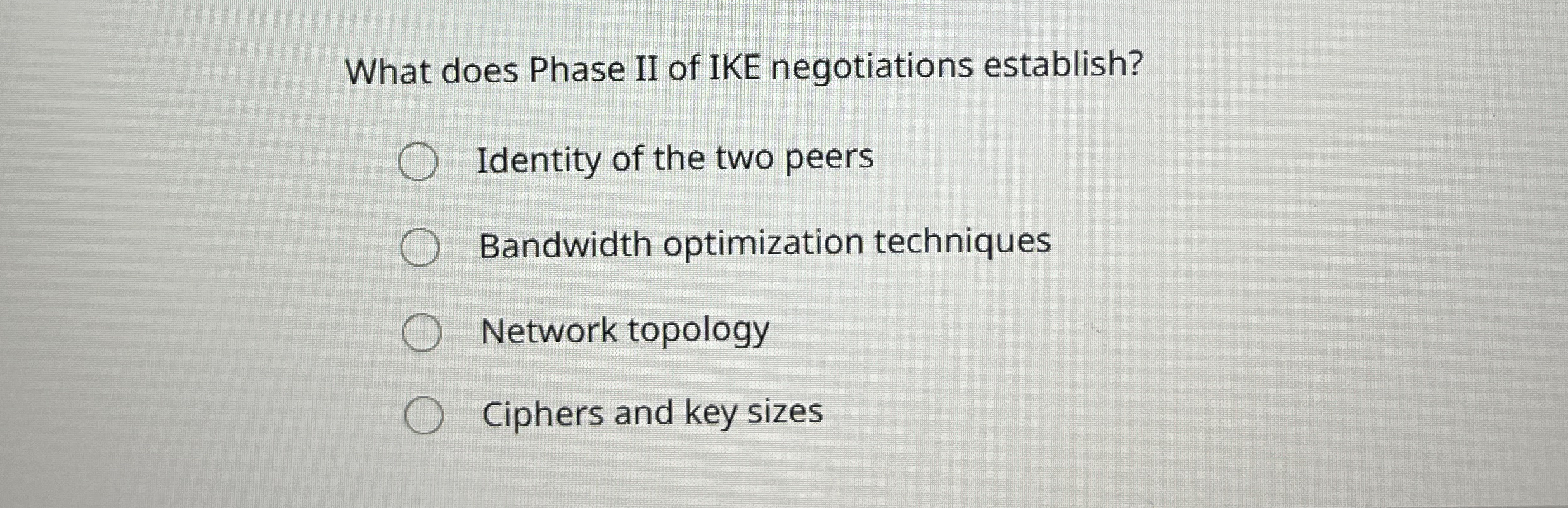 What does Phase II of IKE negotiations establish?