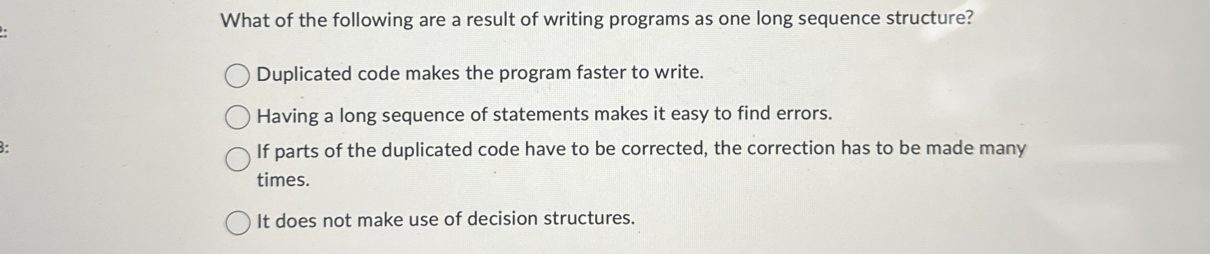 What of the following are a result of writing