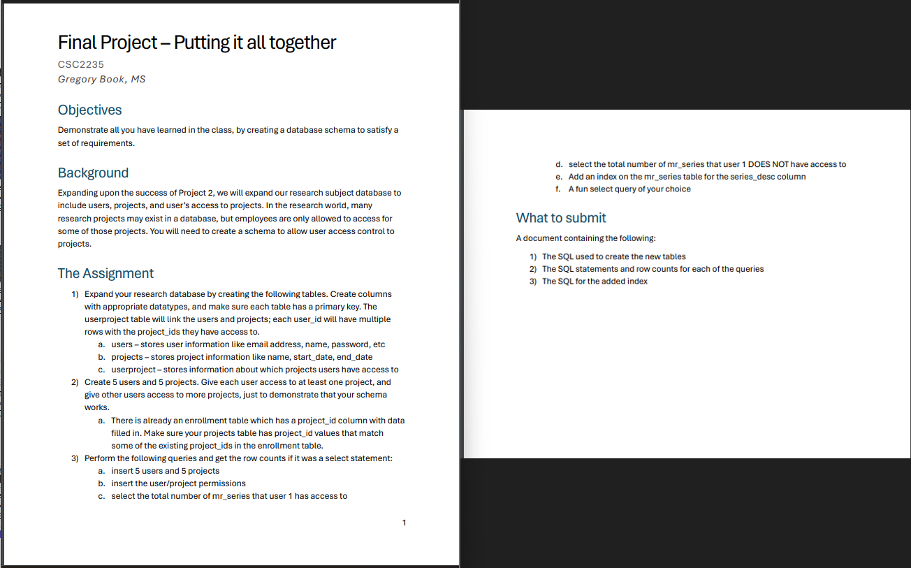 Objectives Demonstrate all you have learned in