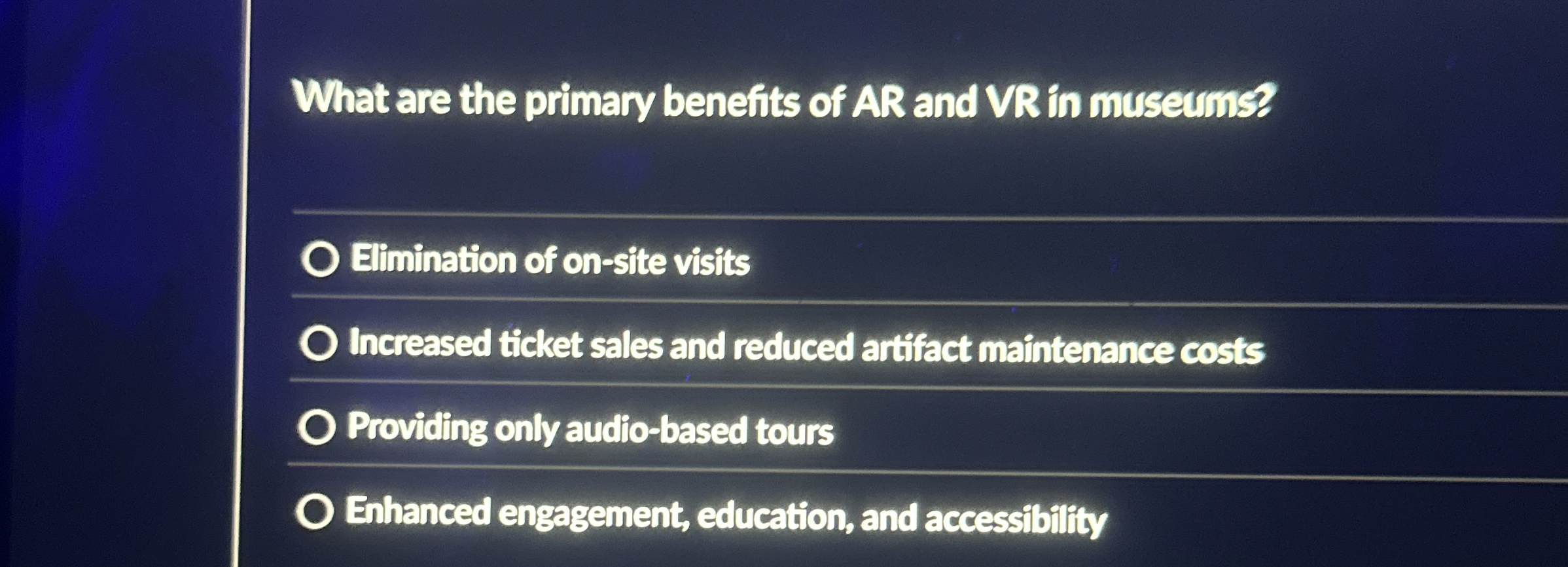 What are the primary benefits of AR and VR in