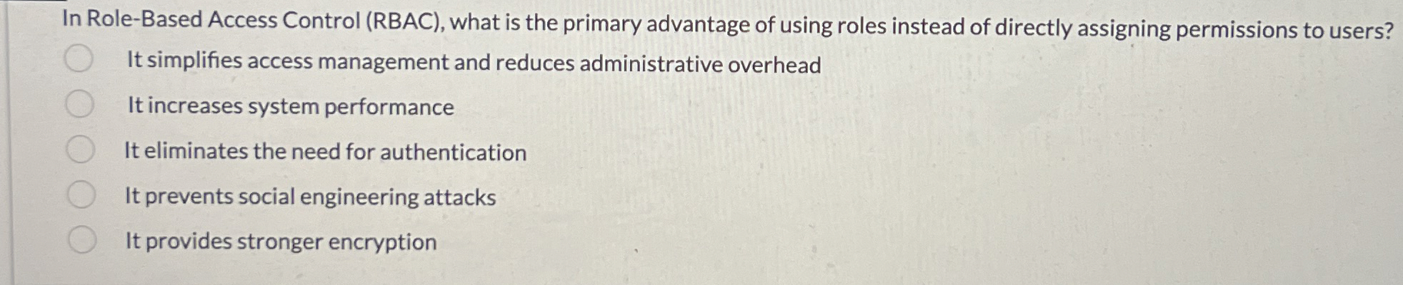 In Role - Based Access Control ( RBAC ) , what is