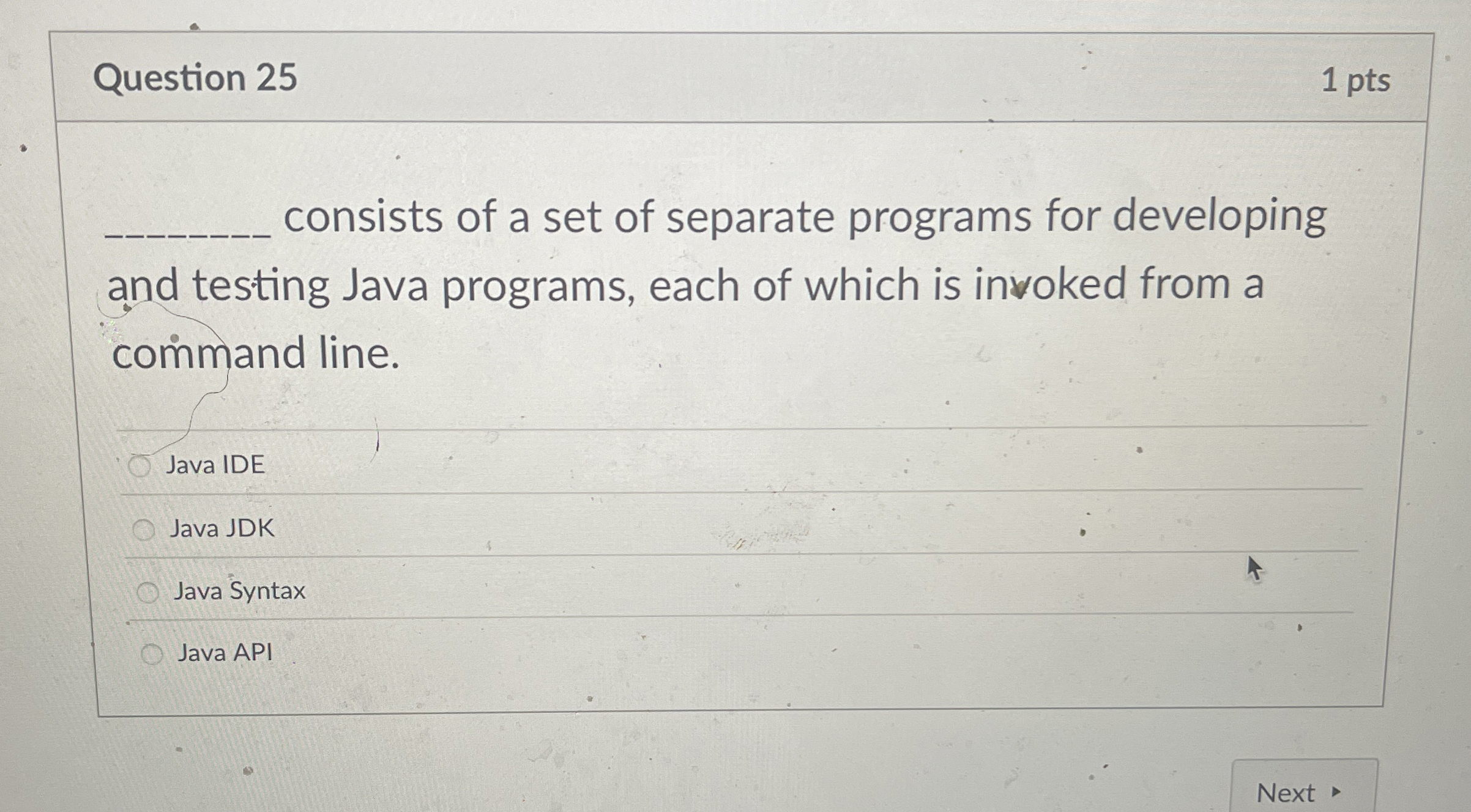 Question 2 5 1 pts consists of a set of separate