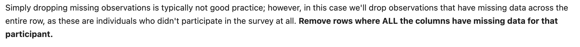 Simply dropping missing observations is typically