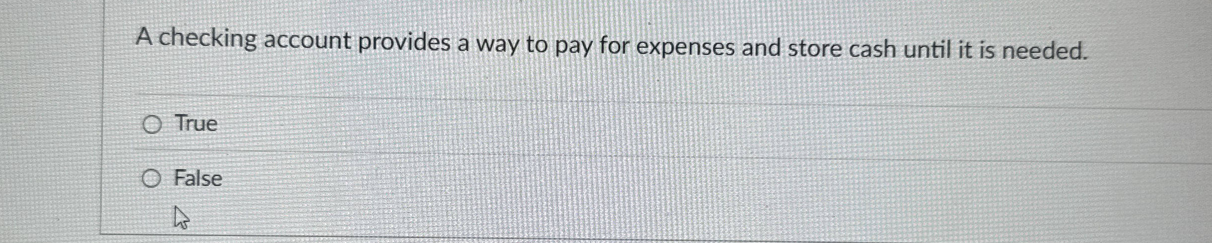 A checking account provides a way to pay for