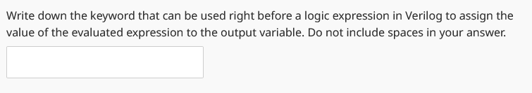 Write down the keyword that can be used right