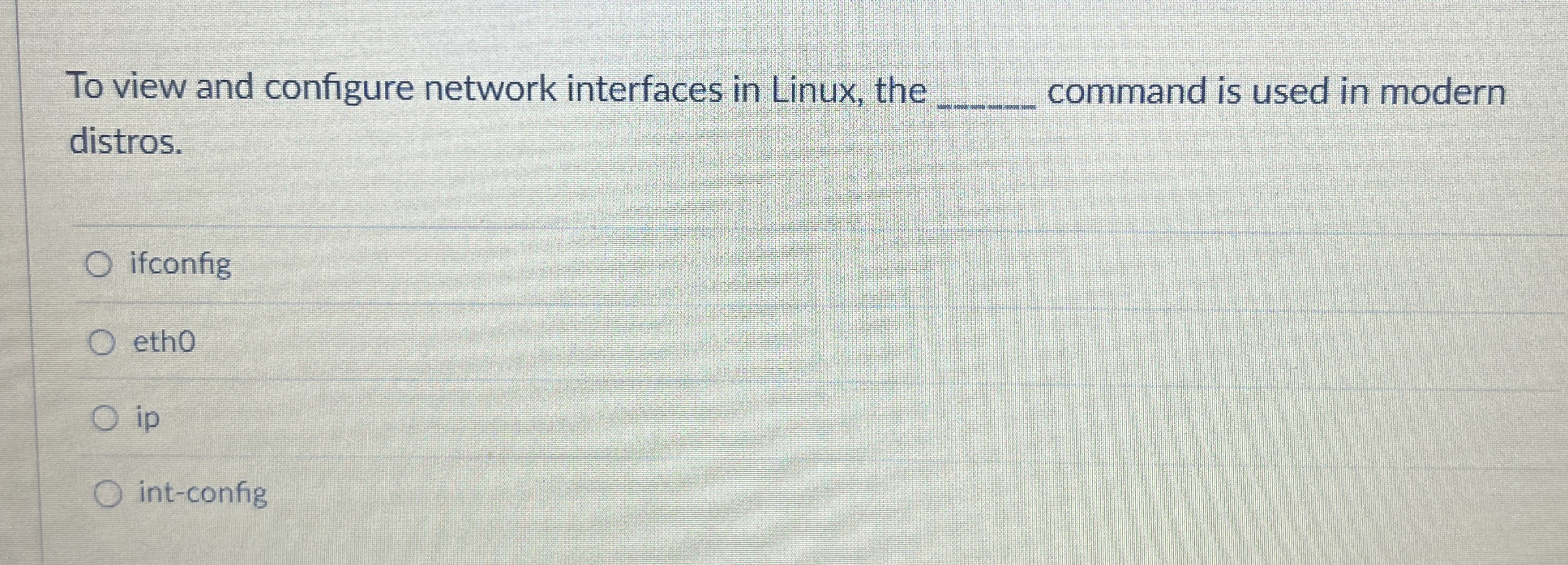 To view and configure network interfaces in