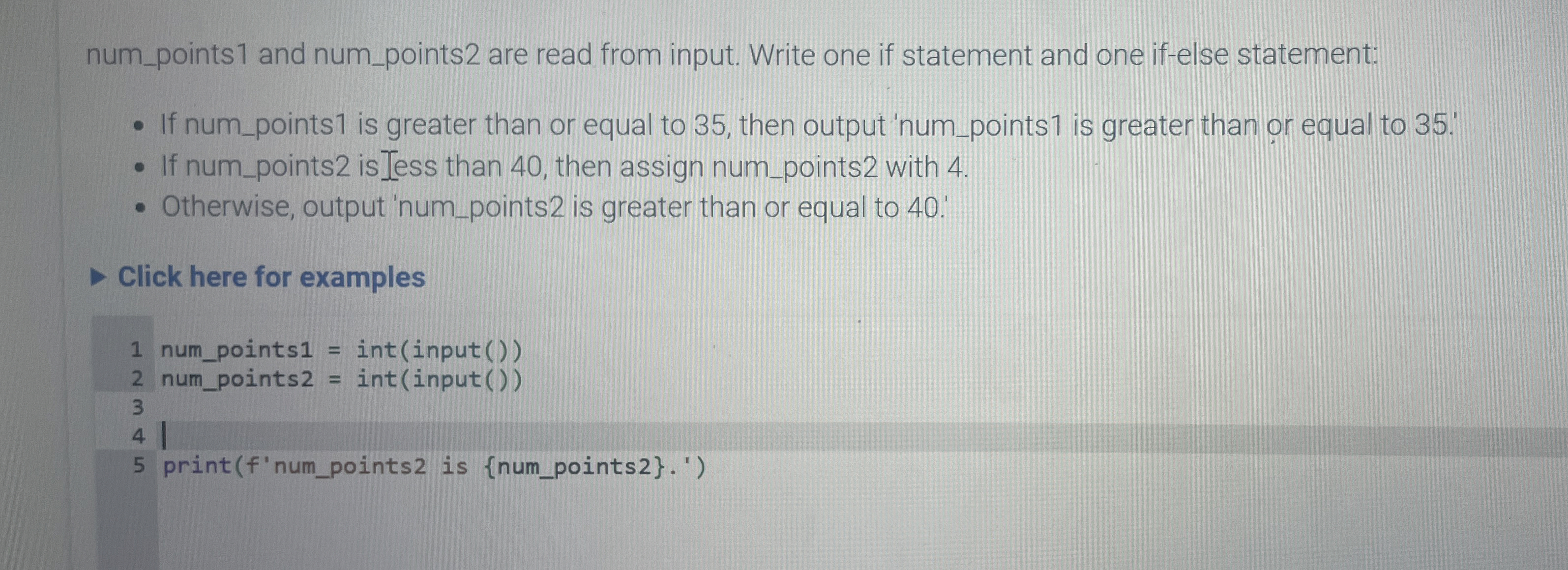 num _ points 1 and num _ points 2 are read from