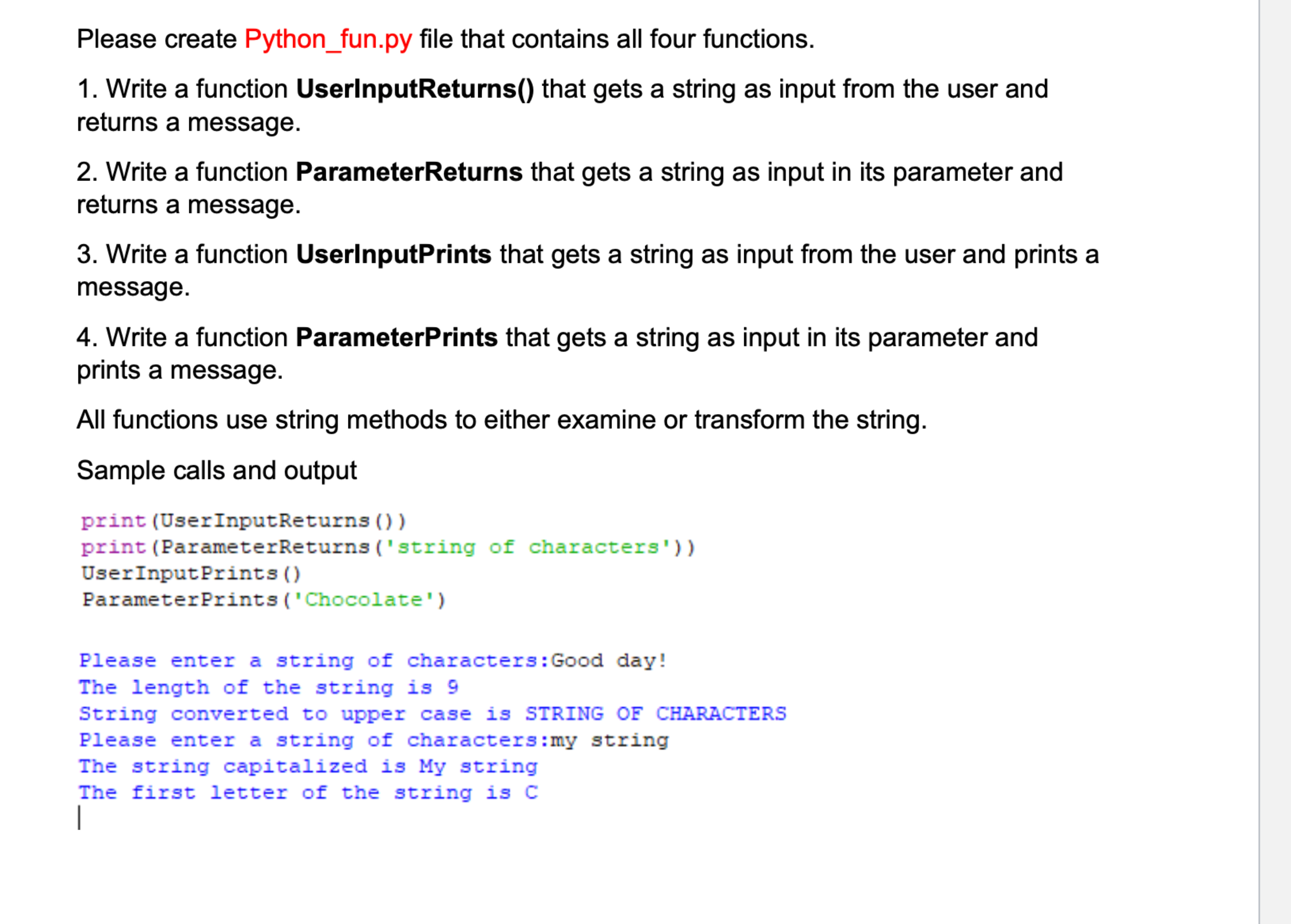 Please create Python _ fun.py file that contains
