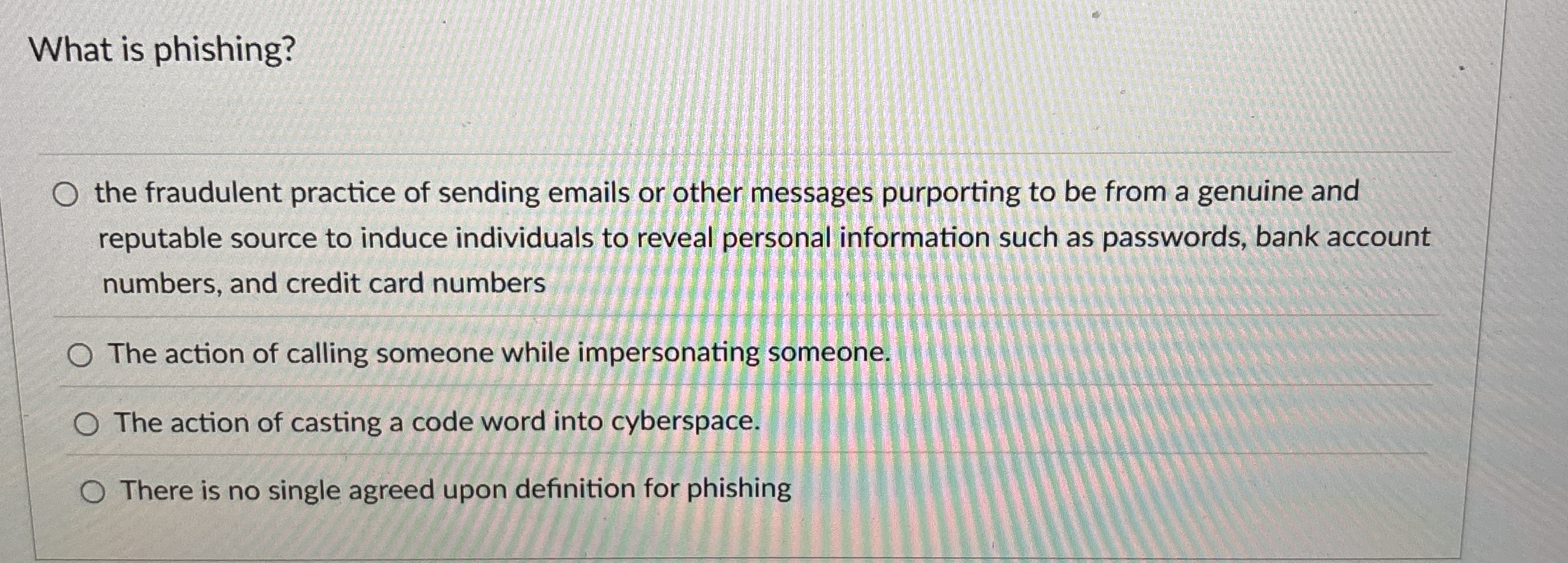 What is phishing? the fraudulent practice of