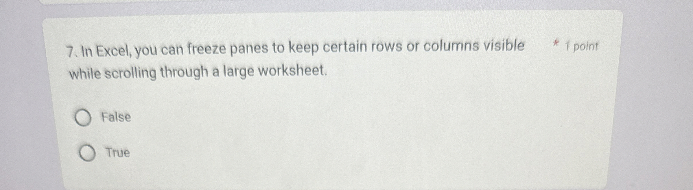 In Excel, you can freeze panes to keep certain