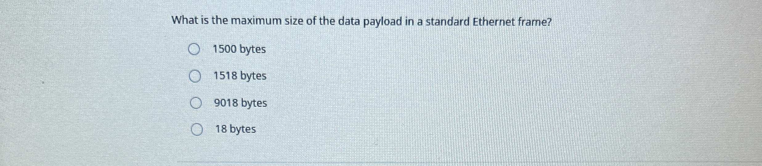 What is the maximum size of the data payload in a
