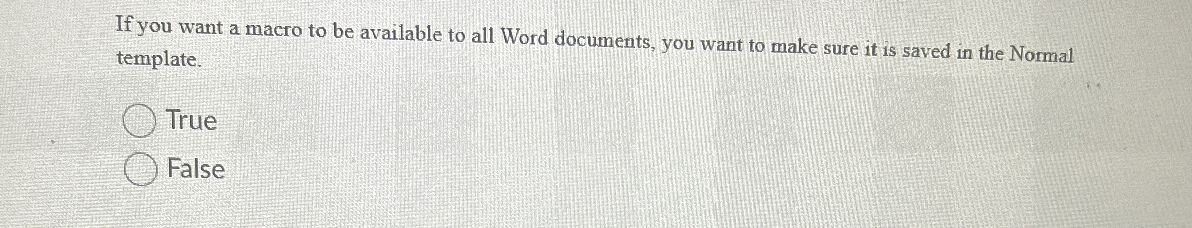 If you want a macro to be available to all Word