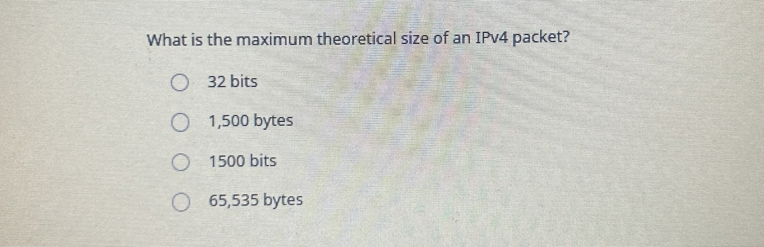 What is the maximum theoretical size of an IPv 4