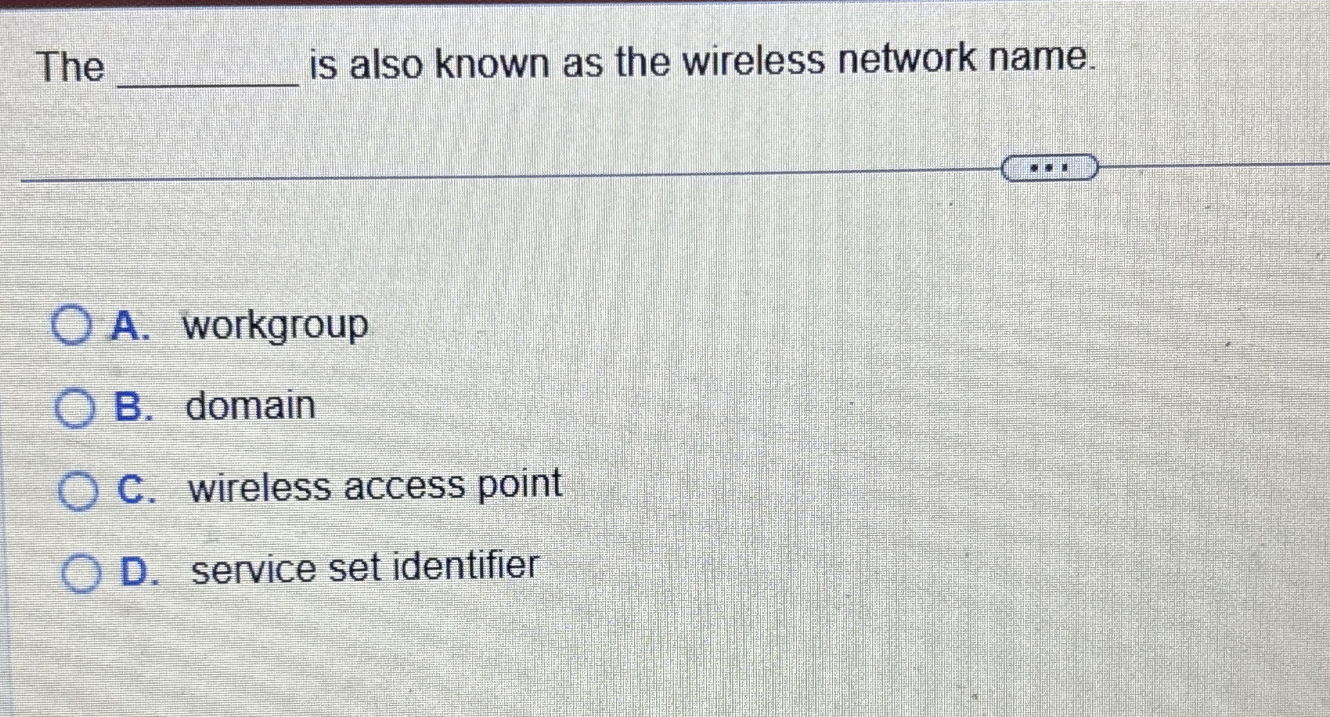 The q , is also known as the wireless network