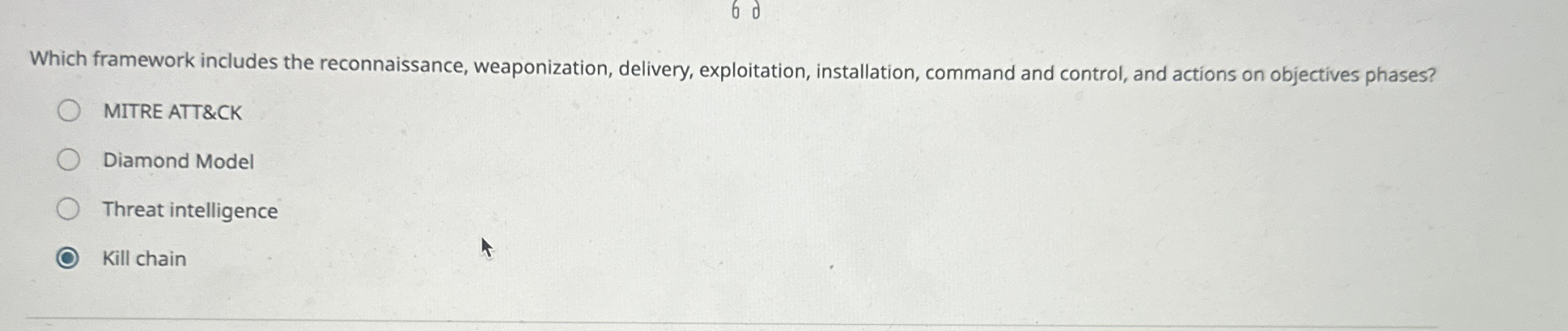 Which framework includes the reconnaissance,