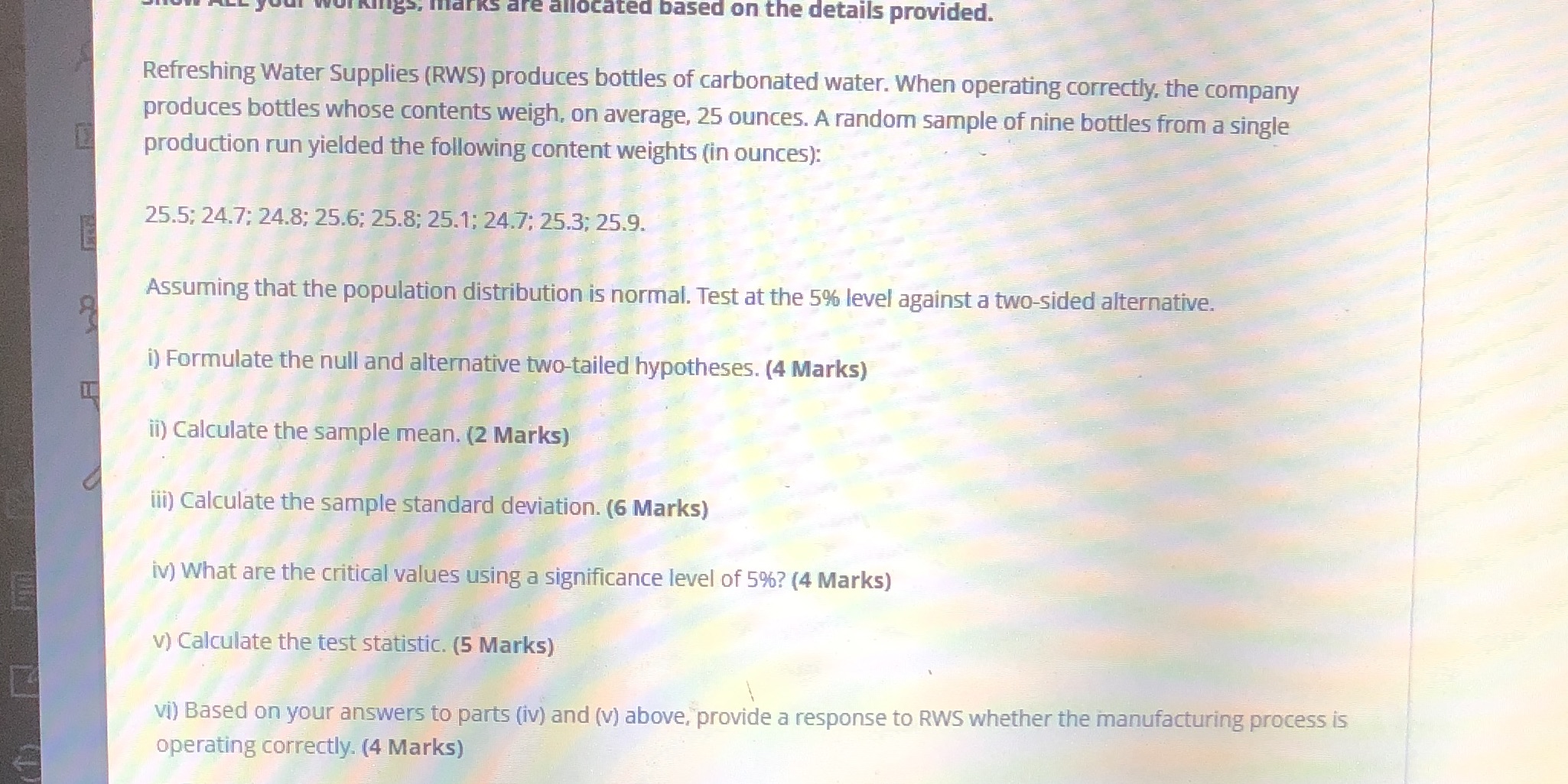Quantitative methods answer in 20minutes or less