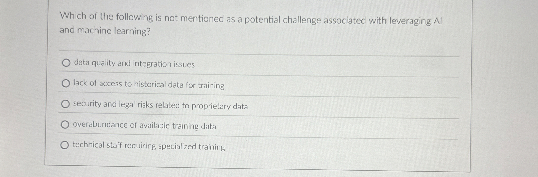 Which of the following is not mentioned as a