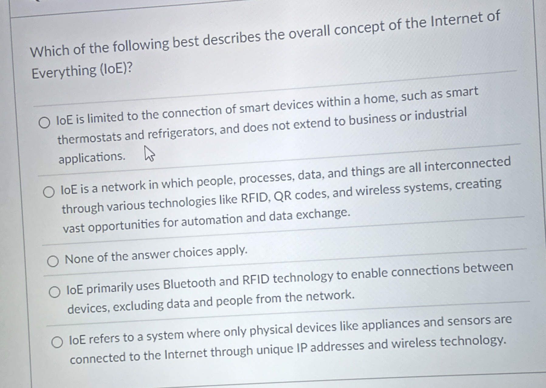Which of the following best describes the overall