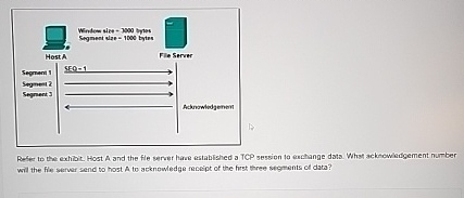 host a and the file server have establishedd a