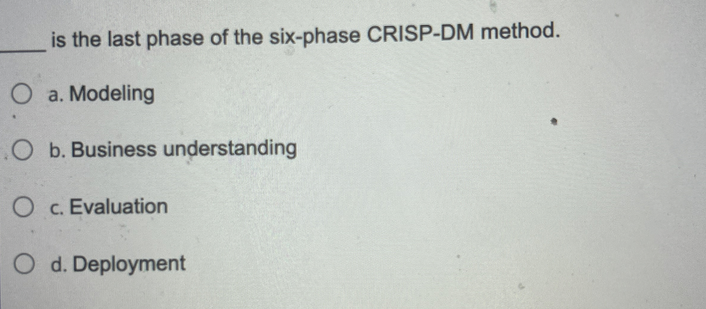 q , is the last phase of the six - phase CRISP -