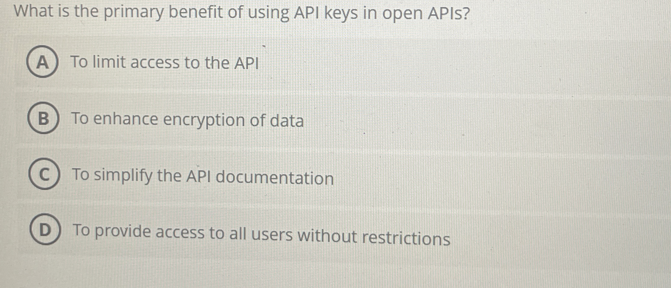What is the primary benefit of using API keys in
