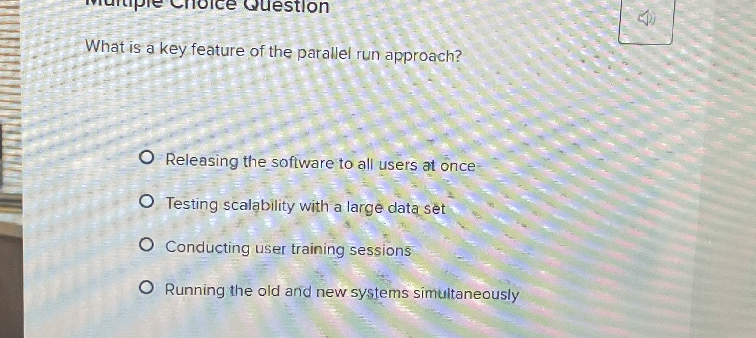 What is a key feature of the parallel run