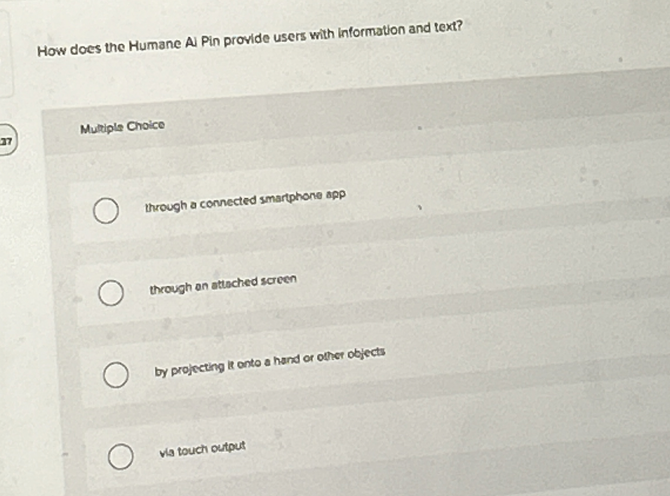 How does the Humane Al Pin provide users with