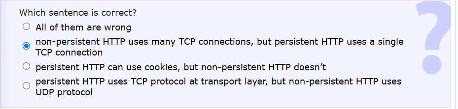 Which sentence is correct? All of them are wrong