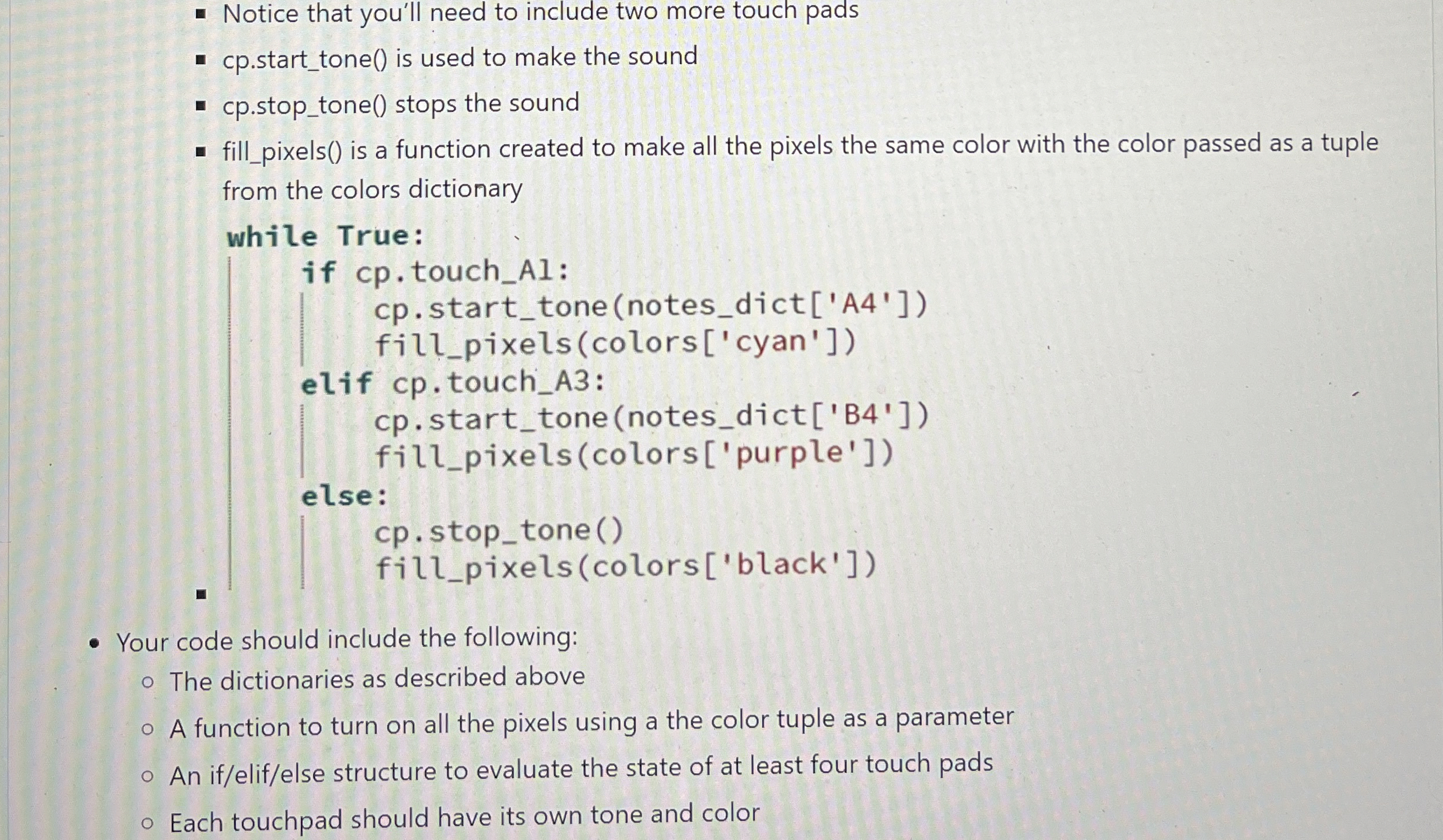CPX - Lights - and - Sound Introduction This lab