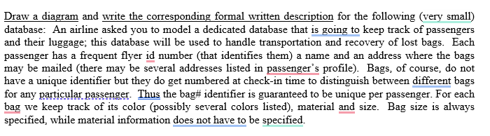 ( Draw a diagram ON PAPER ) and write the