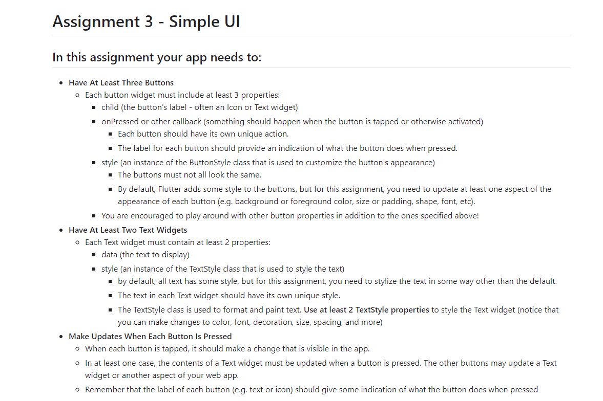 Submit the assignment correctly Use a branch