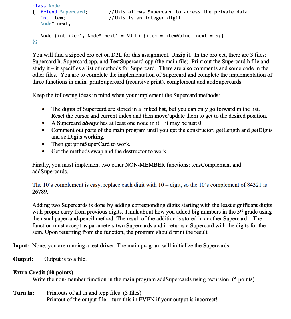 Problem: In this assignment, you are to process