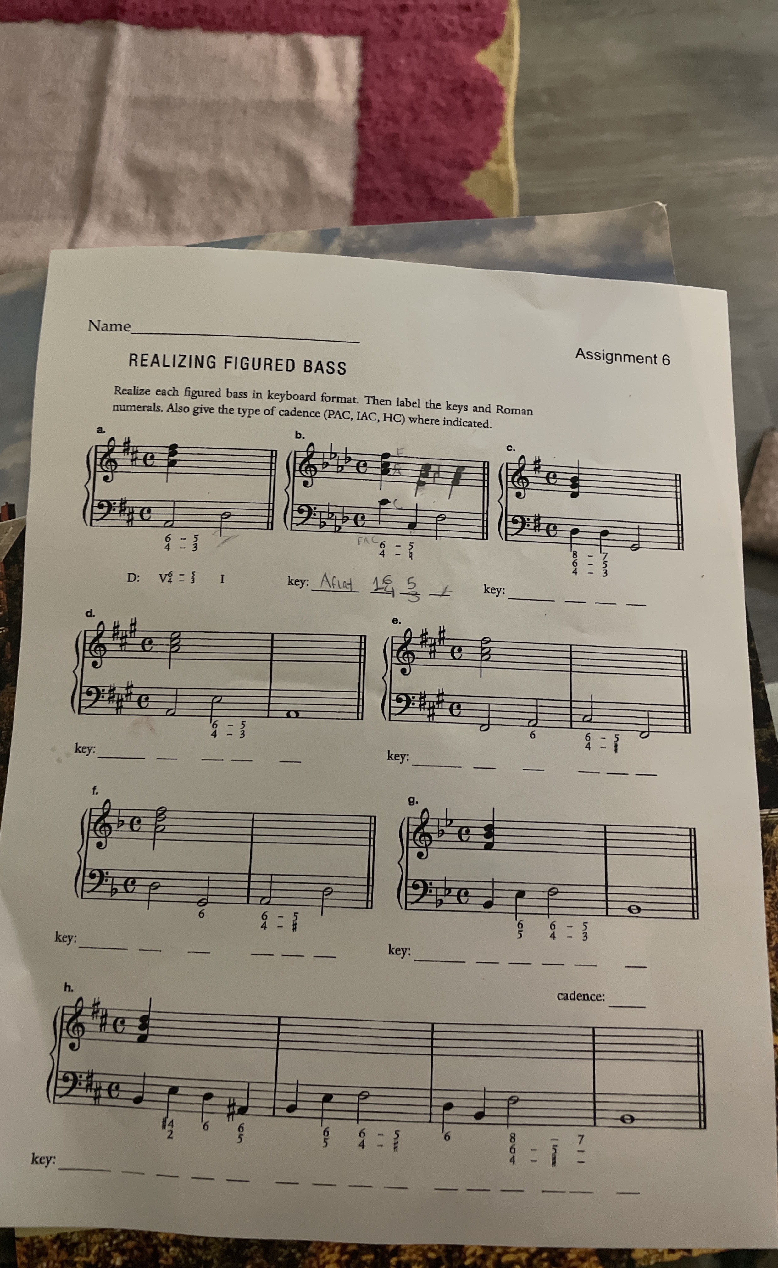 Assignment 6 the keys and Roman Name q ,