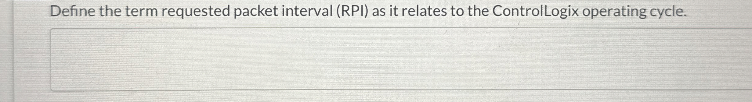 Define the term requested packet interval ( RPI )