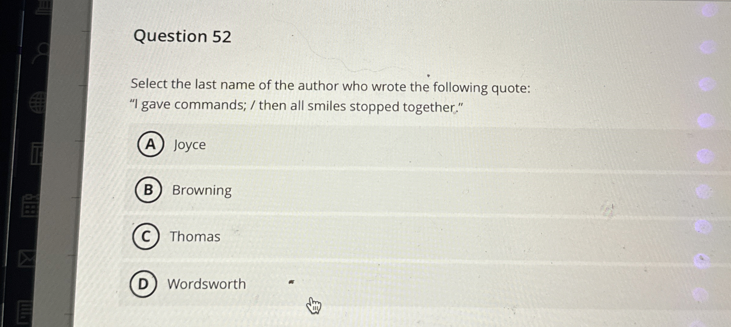 Question 5 2 Select the last name of the author