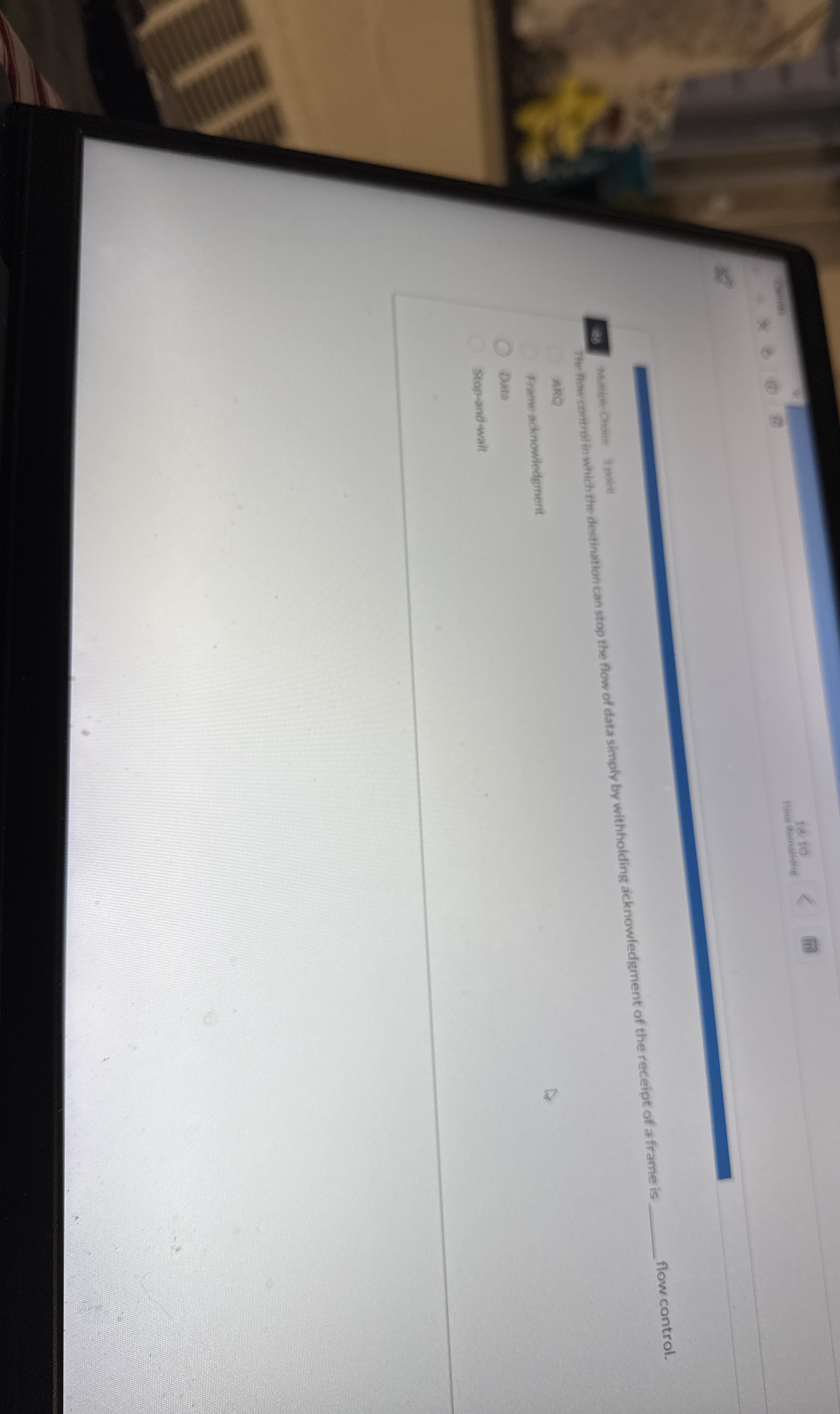 The flow control in which thedestination canstop