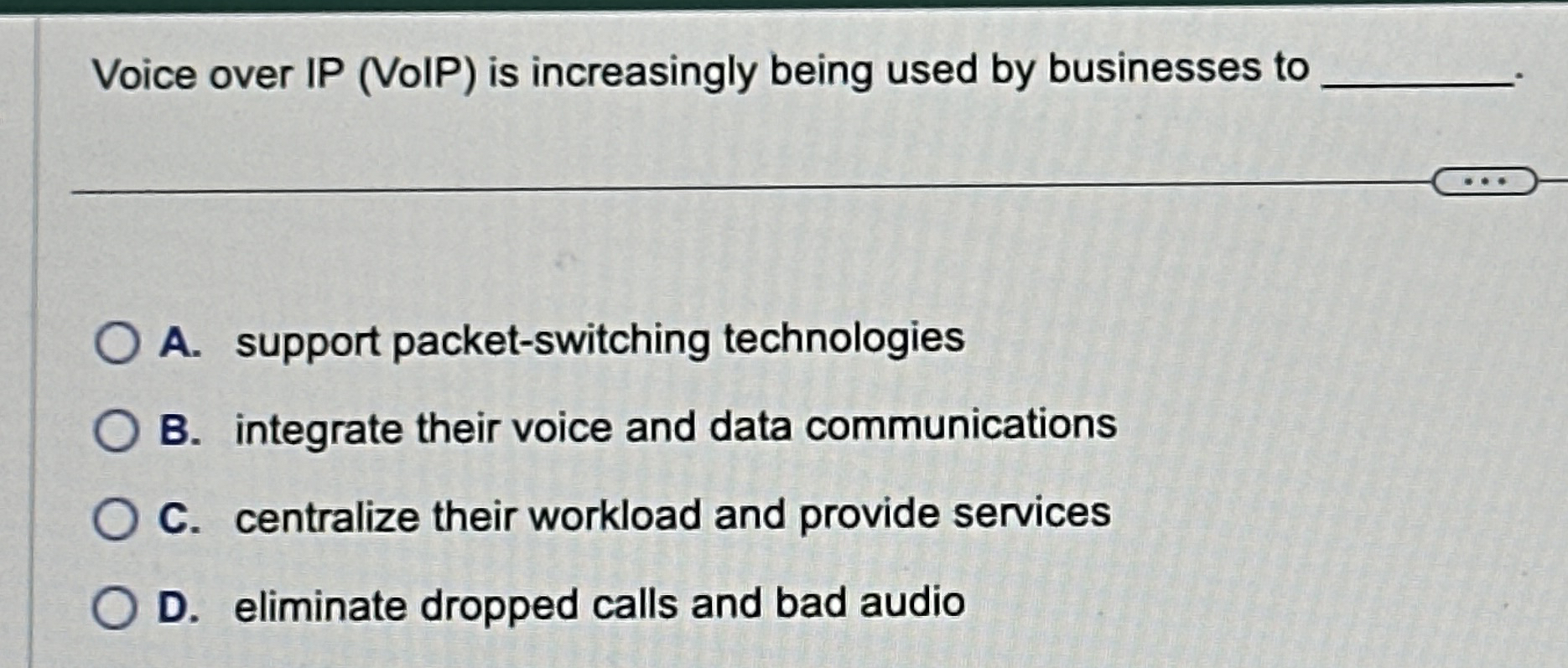 Voice over IP ( VoIP ) is increasingly being used