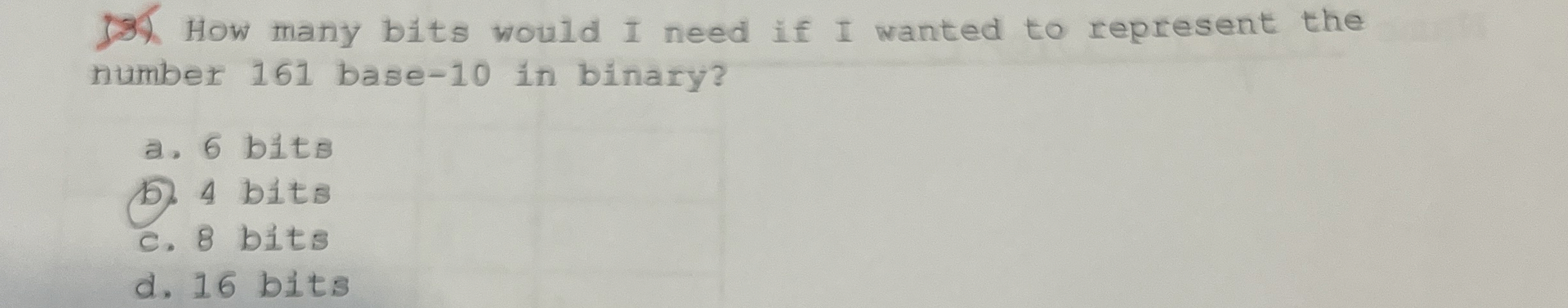 How many bits would I need if I wanted to