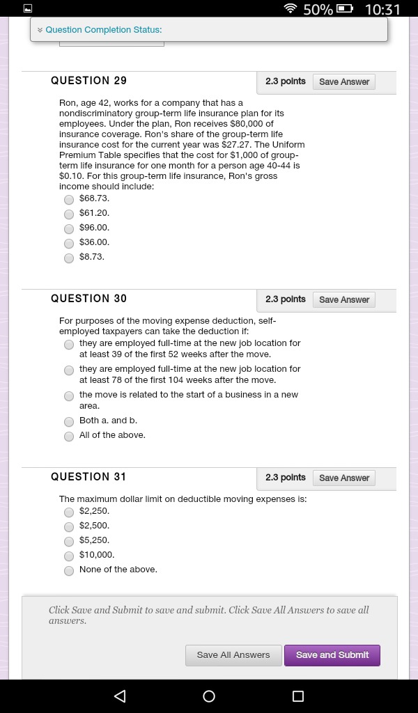 QUESTION Describe the attributes of the different