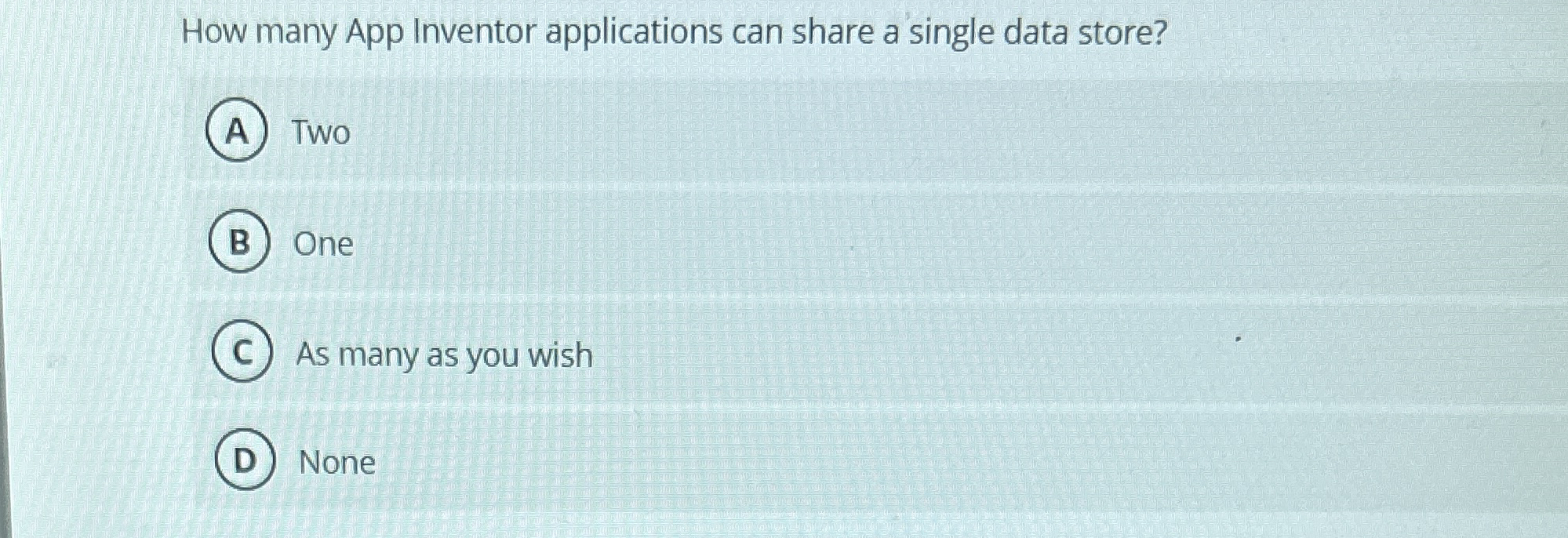 How many App Inventor applications can share a