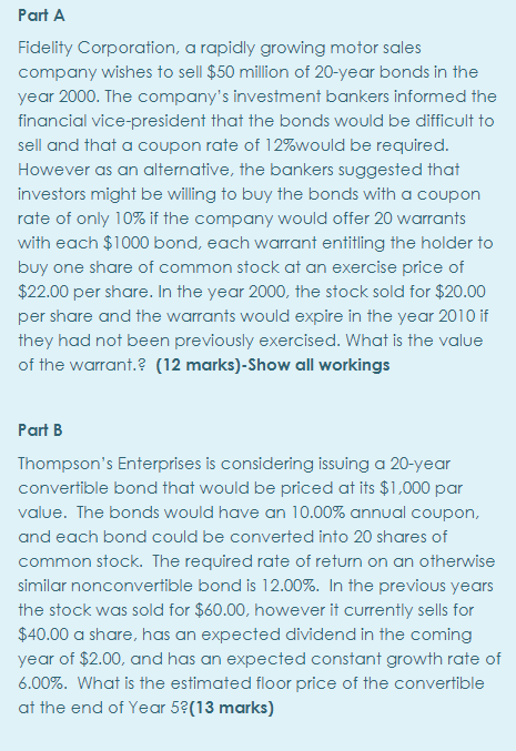 Question 4 Part A Fidelity Corporation, a rapidly
