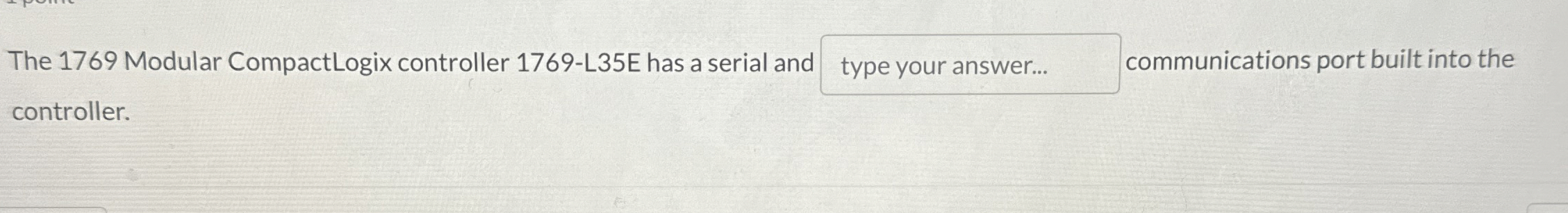 The 1 7 6 9 Modular CompactLogix controller 1 7 6