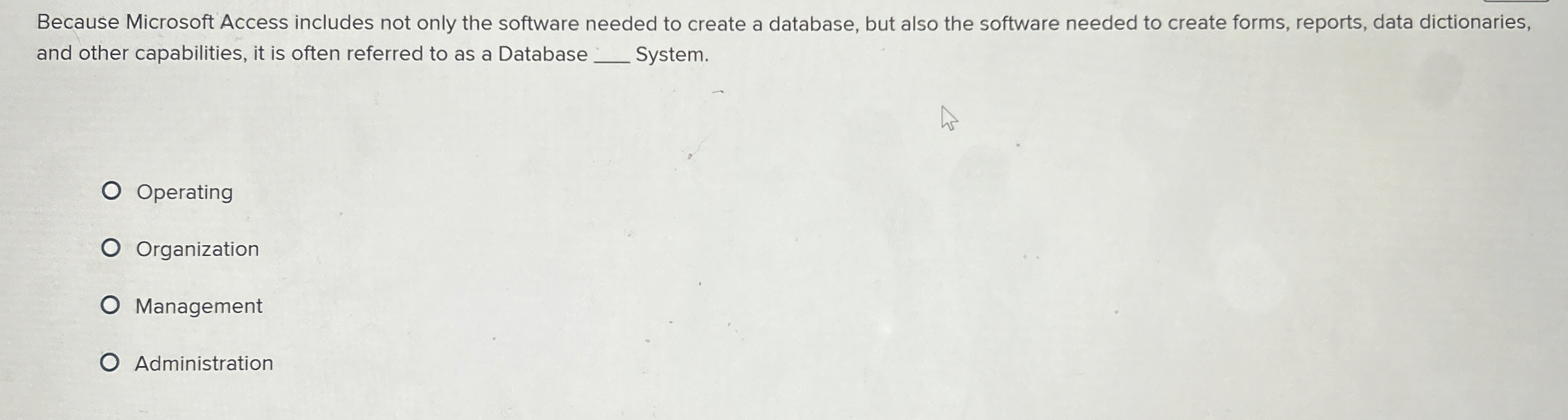 Because Microsoft Access includes not only the