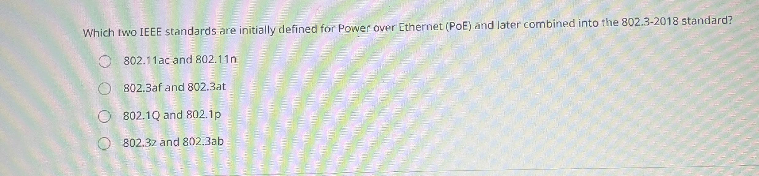Which two IEEE standards are initially defined