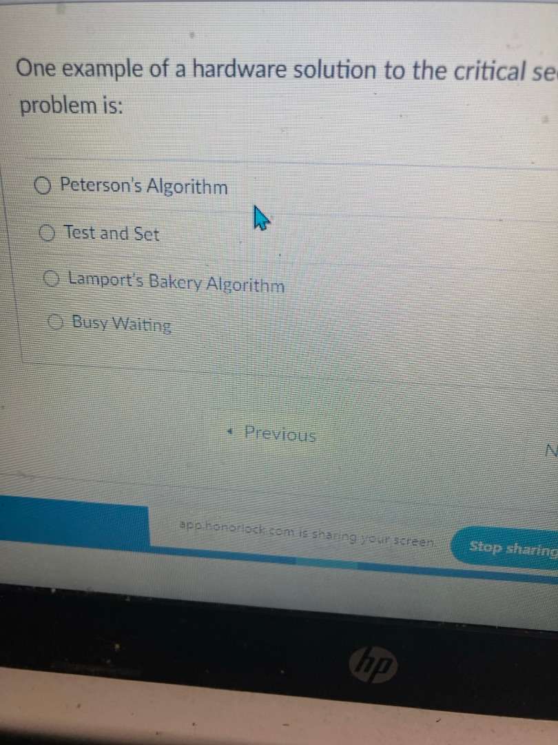 One example of a hardware solution to the