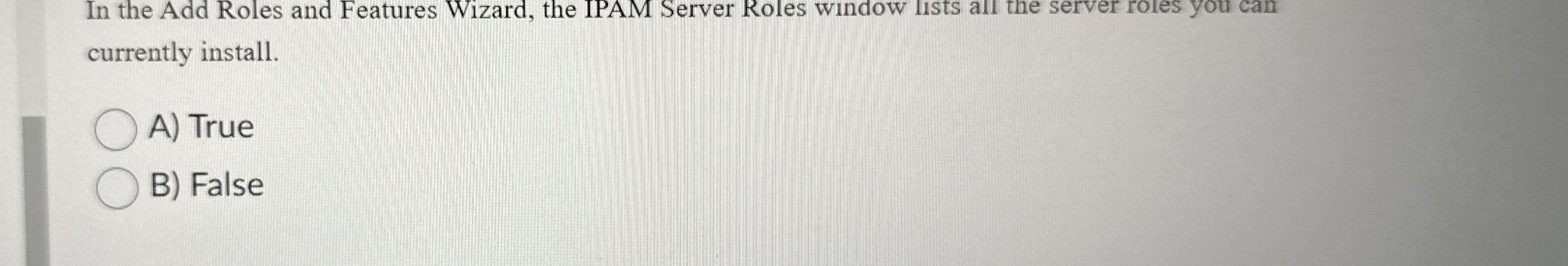 In the Add Roles and Features Wizard, the IPAM