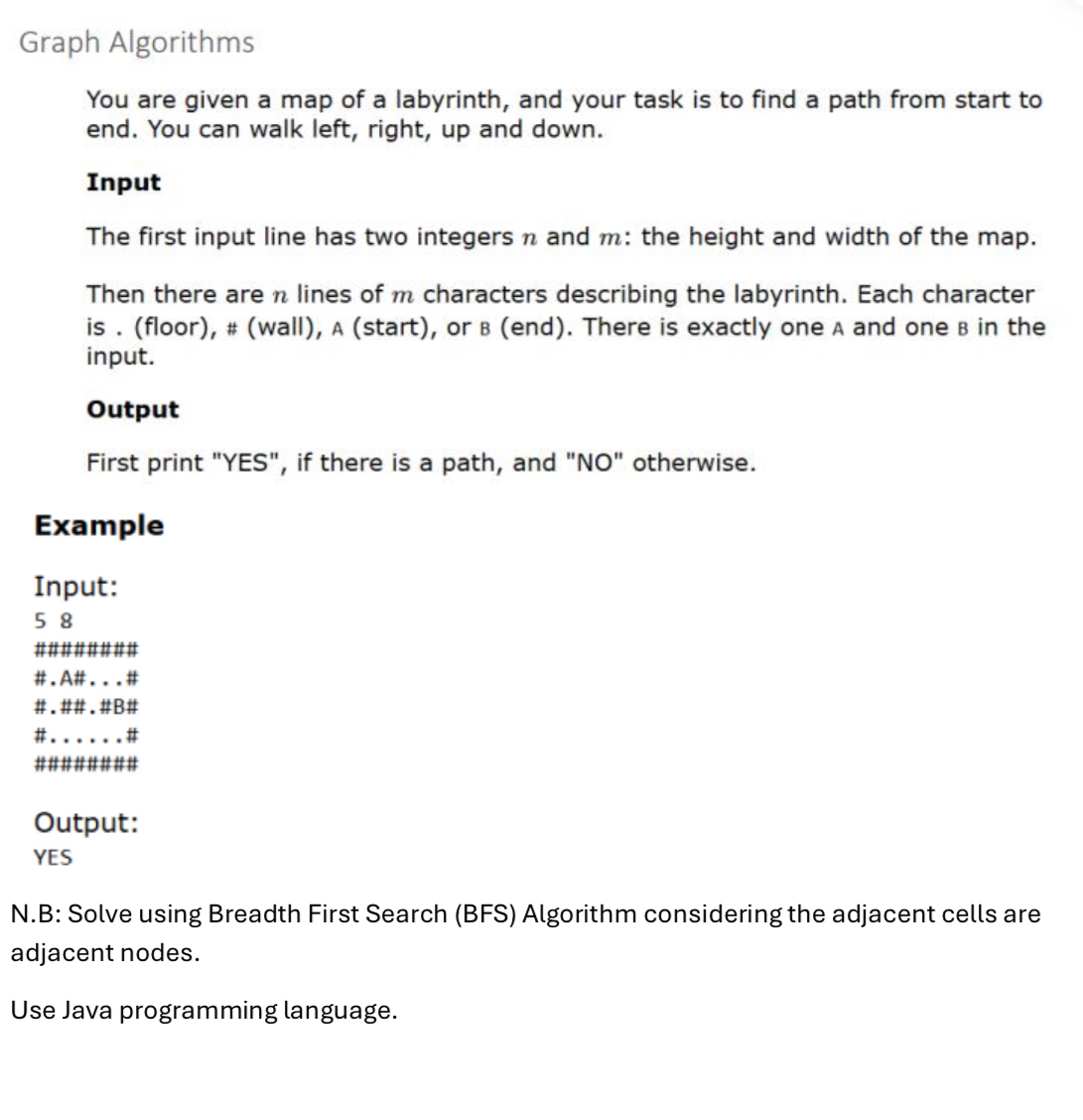 Graph Algorithms You are given a map of a