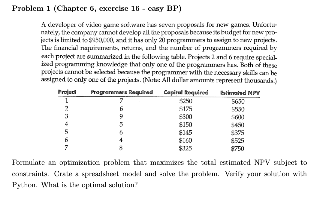 Problem 1 ( Chapter 6 , exercise 1 6 - easy BP )