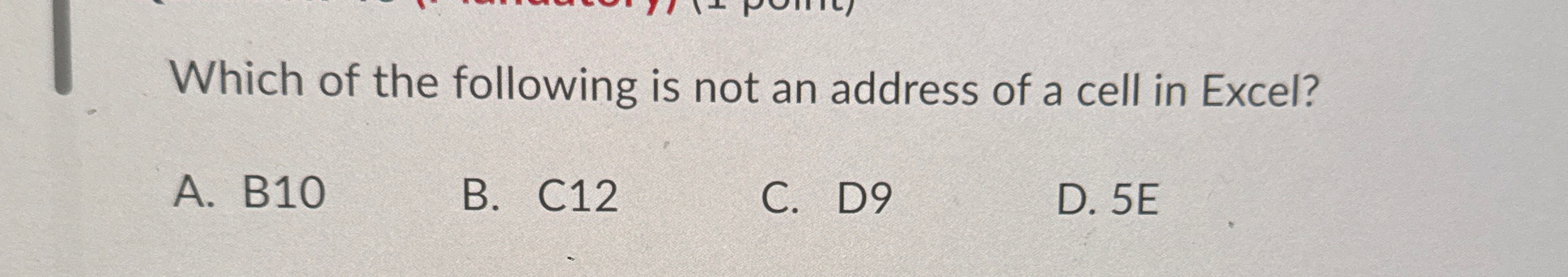 Which of the following is not an address of a